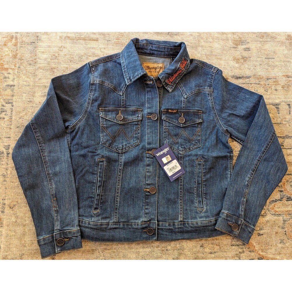 Wrangler Retro Oklahoma State Cowboys Denim Jacket Women's Medium